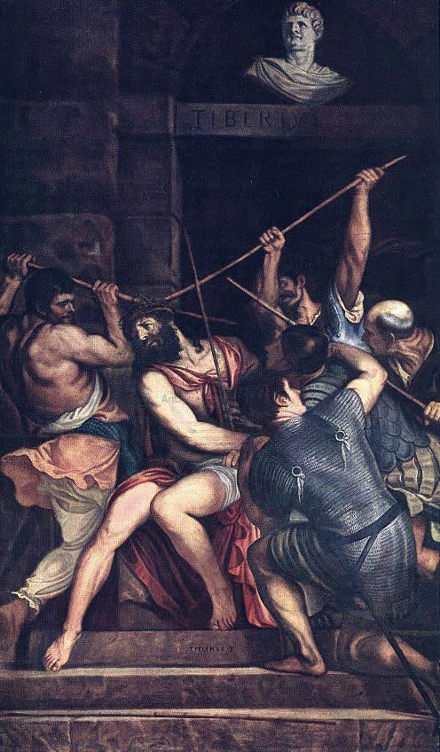 Titian Christ Crowned with Thorns - Canvas Print