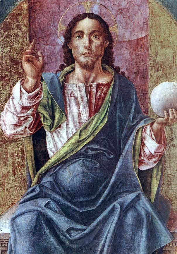Bartolomeo Vivarini Christ Enthroned (detail) - Canvas Print