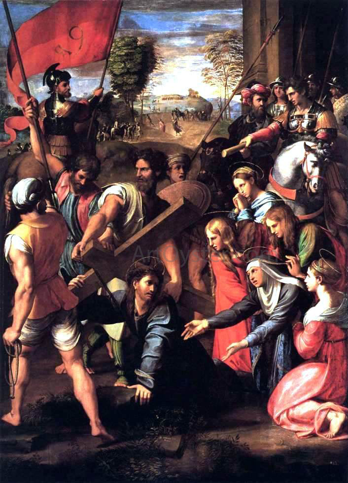 Raphael Christ Falls on the Way to Calvary - Canvas Print