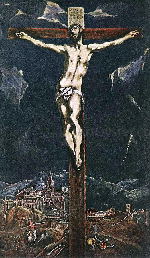 El Greco Christ in Agony on the Cross - Canvas Print