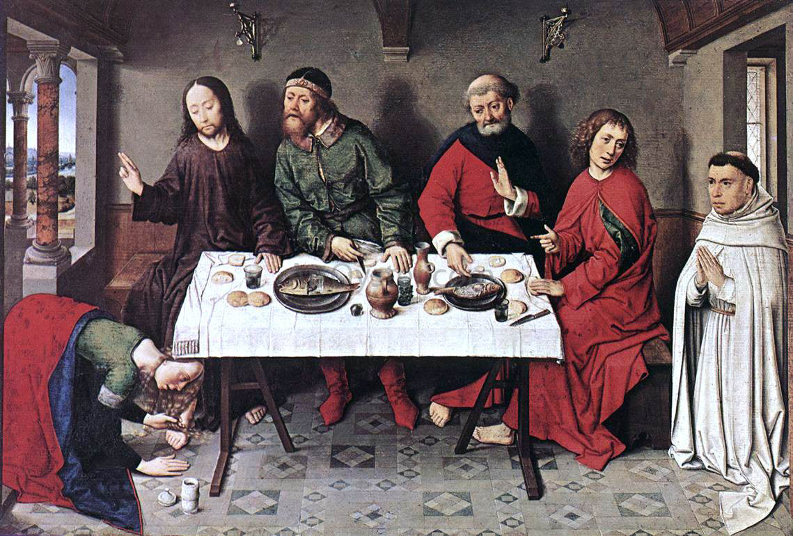 Dirck Bouts Christ in the House of Simon - Canvas Print