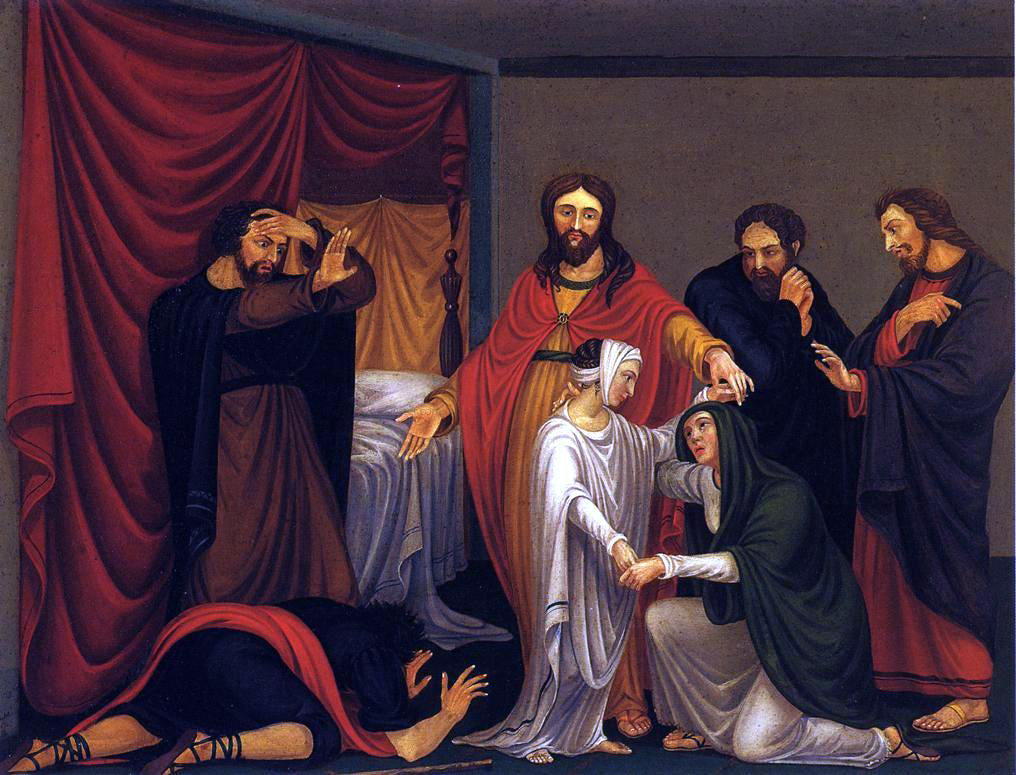 William Sidney Mount Christ Raising the Daughter of Jairus - Canvas Print