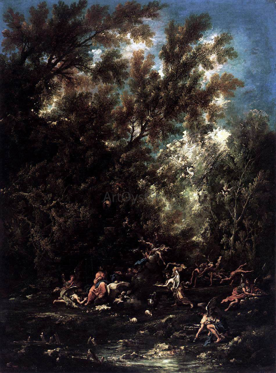 Alessandro Magnasco Christ Served by the Angels - Canvas Print