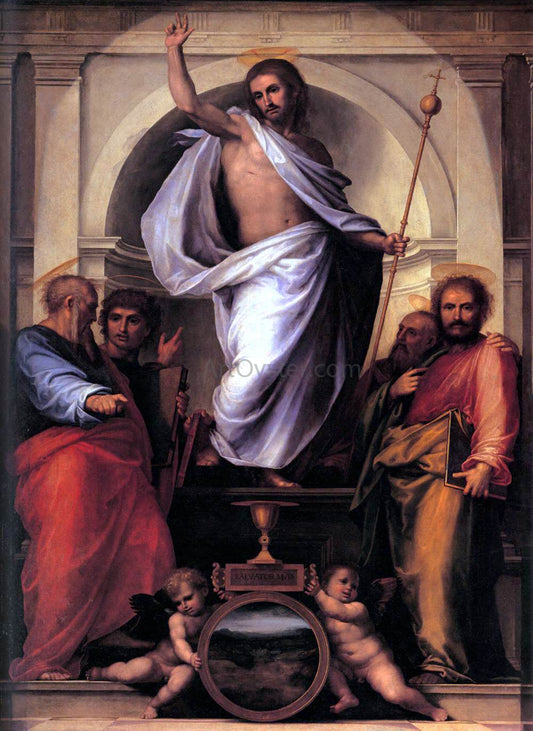 Fra Bartolomeo Christ with the Four Evangelists - Canvas Print