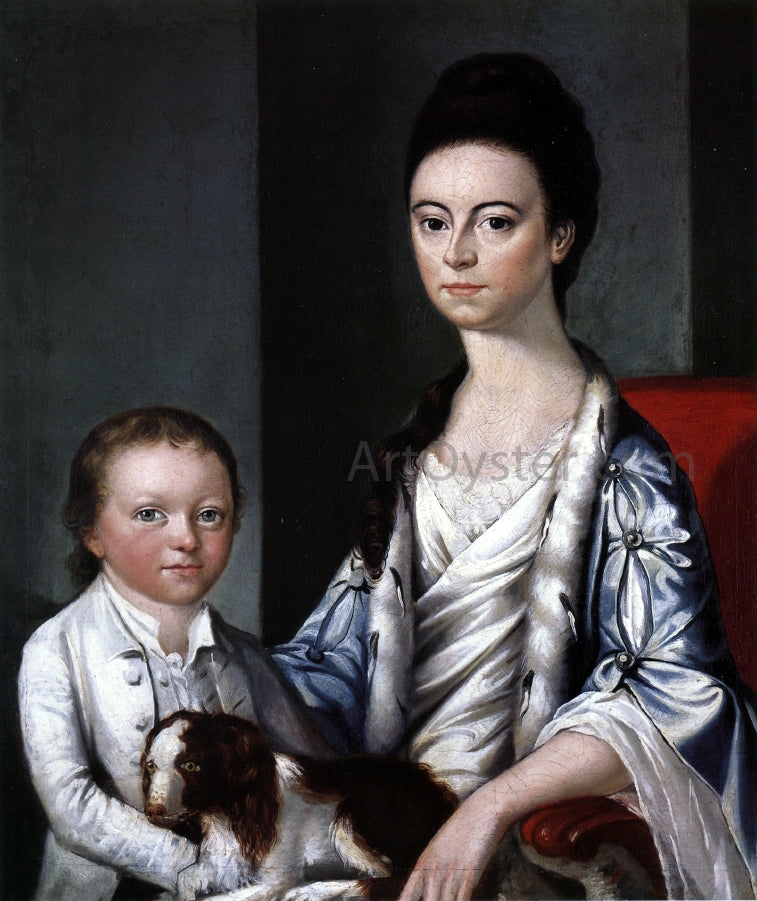 Gilbert Stuart Christian Stelle Banister and Her Son, John - Canvas Print