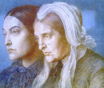 Dante Gabriel Rossetti Christina and Frances Rossetti - Canvas Print