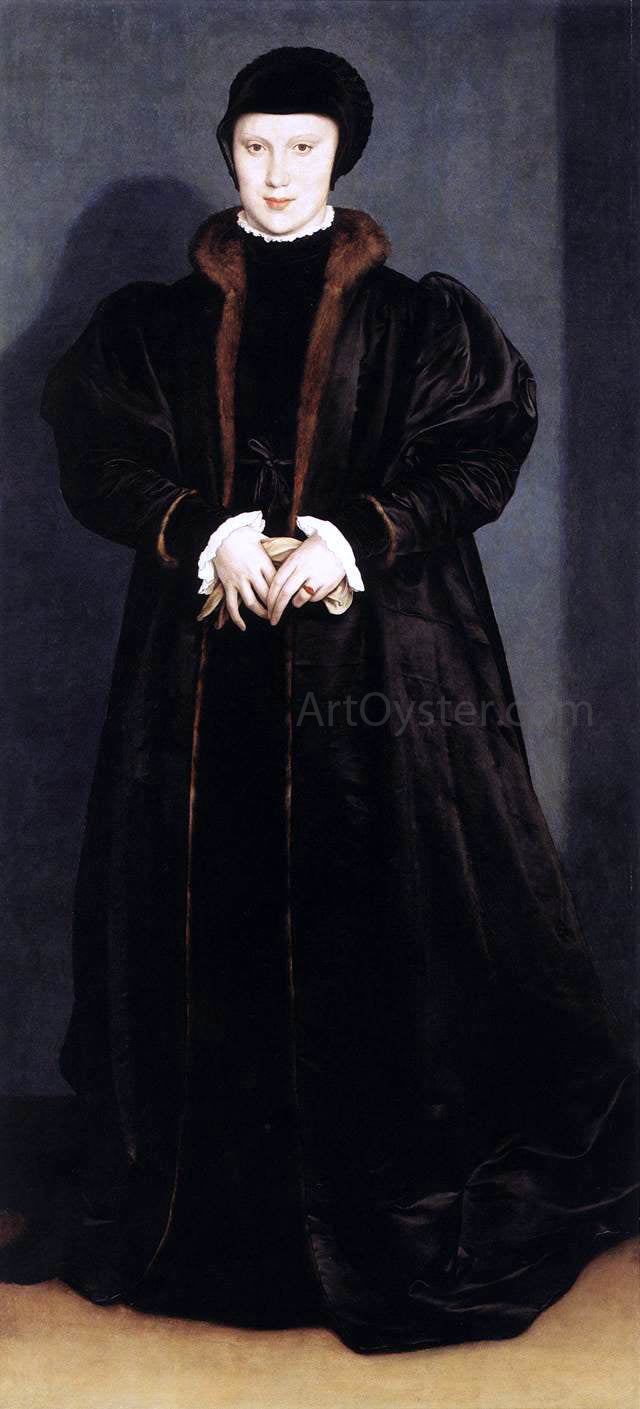 The Younger Hans Holbein Christina of Denmark, Ducchess of Milan - Canvas Print