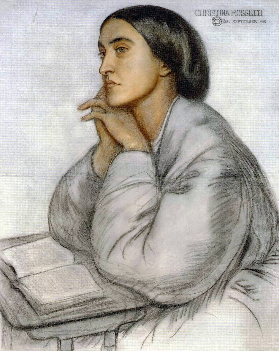 Dante Gabriel Rossetti Christina Rossetti - Canvas Print