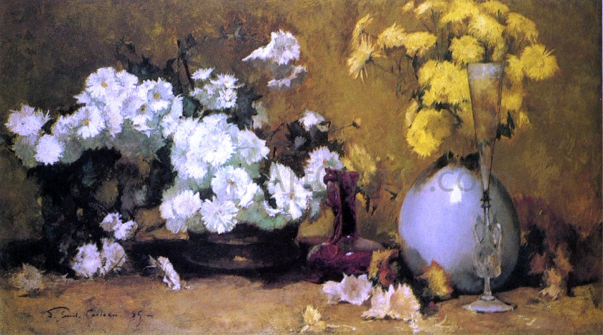Emil Carlsen Chrysanthemums - Canvas Print