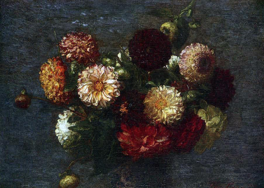 Henri Fantin-Latour Chrysanthemums - Canvas Print