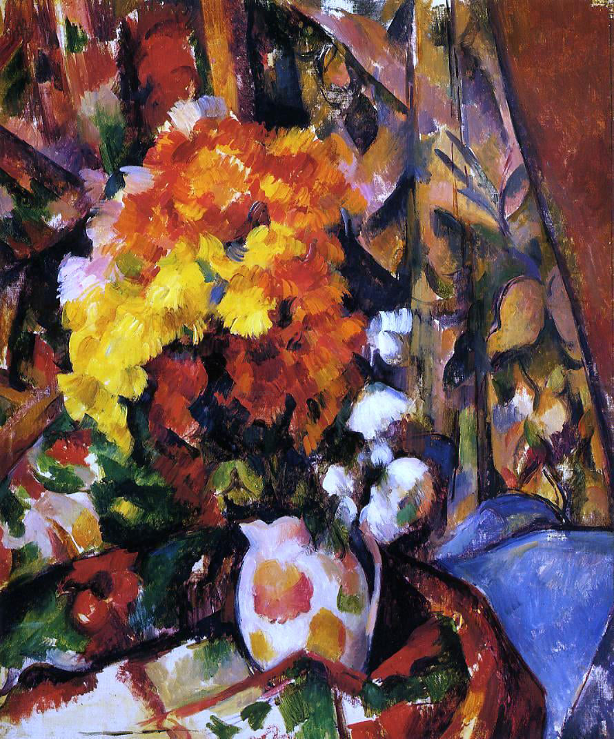Paul Cezanne Chrysanthemums - Canvas Print