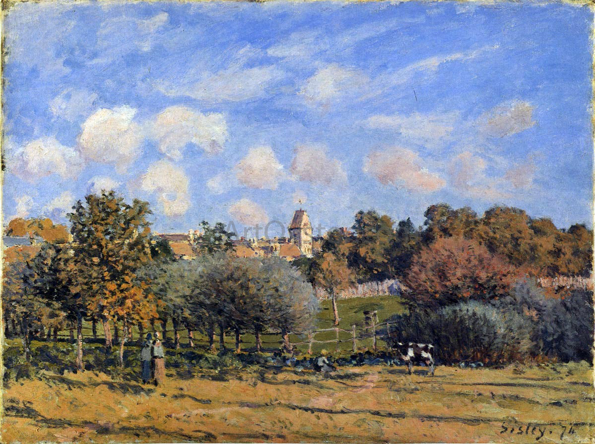 Alfred Sisley Church at Noisy Le Roi in Autumn - Canvas Print