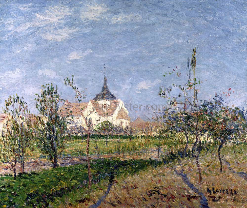 Gustave Loiseau Church at Notre Dame at Vaudreuil - Canvas Print
