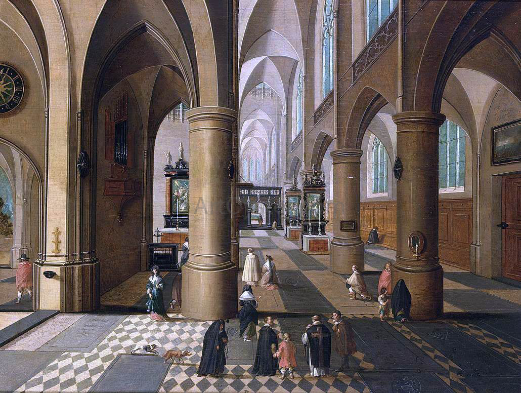 The Elder Peeter Neeffs Church Interior - Canvas Print