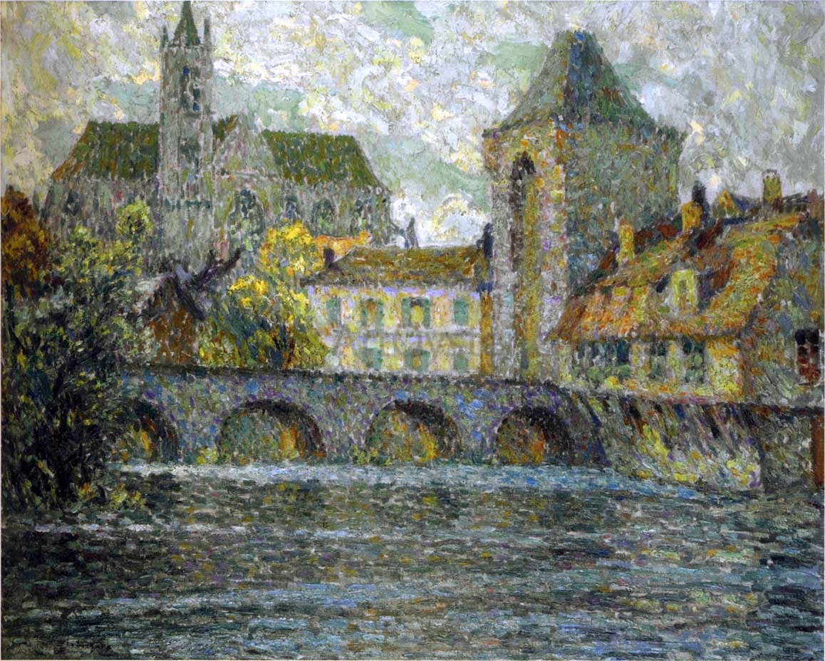 Henri Le Sidaner Church on the River - Canvas Print