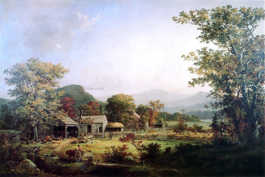 George Henry Durrie Cider Making in the Country - Canvas Print