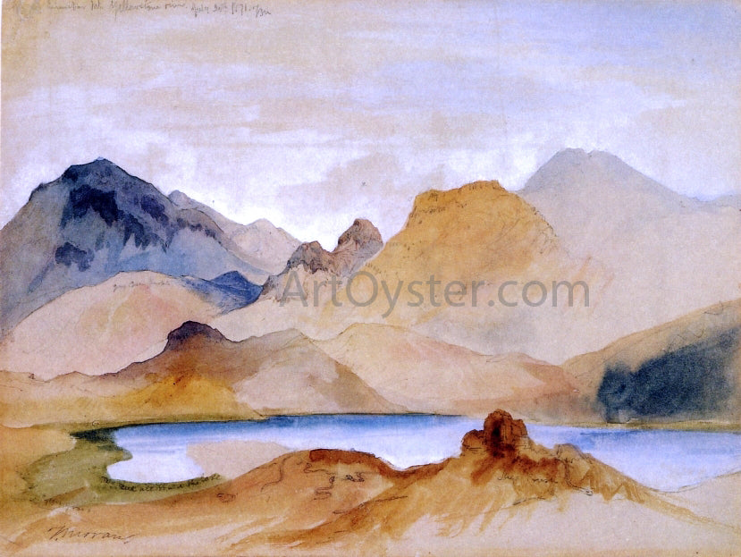 Thomas Moran Cinnabar Mountain, Yellowstone River - Canvas Print