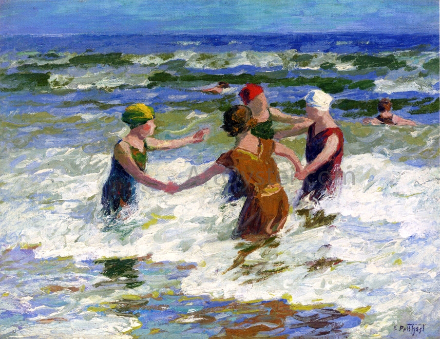 Edward Potthast Circle of Friends - Canvas Print