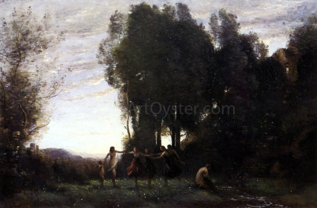 Jean-Baptiste-Camille Corot Circle of Nymphs, Morning - Canvas Print
