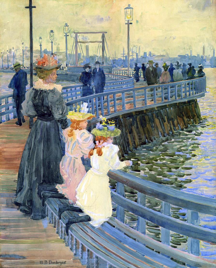 Maurice Prendergast City Point Bridge - Canvas Print
