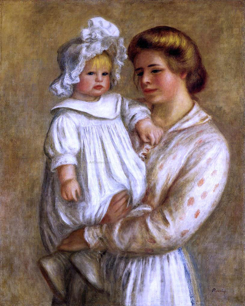 Pierre Auguste Renoir Claude and Renee (also known as Claude) - Canvas Print