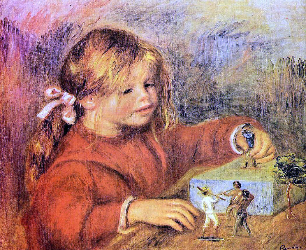 Pierre Auguste Renoir Claude Renoir Playing - Canvas Print