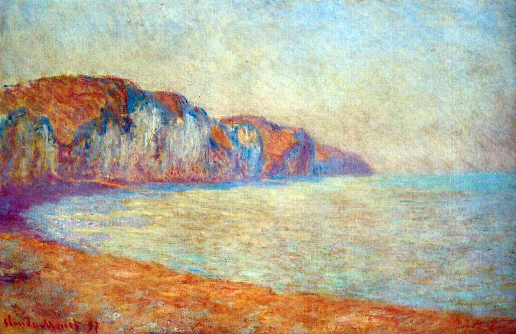 Claude Oscar Monet Cliff at Pourville in the Morning - Canvas Print