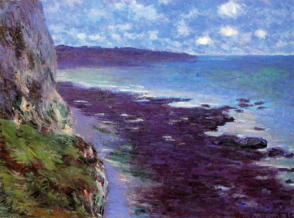 Claude Oscar Monet A Cliff near Dieppe - Canvas Print