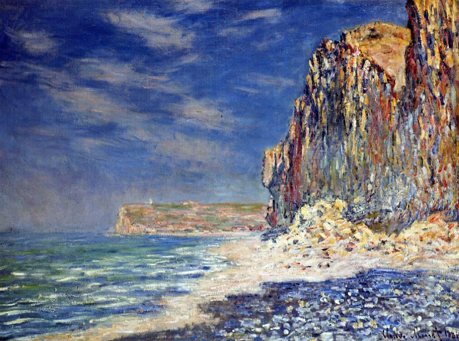 Claude Oscar Monet A Cliff near Fecamp - Canvas Print