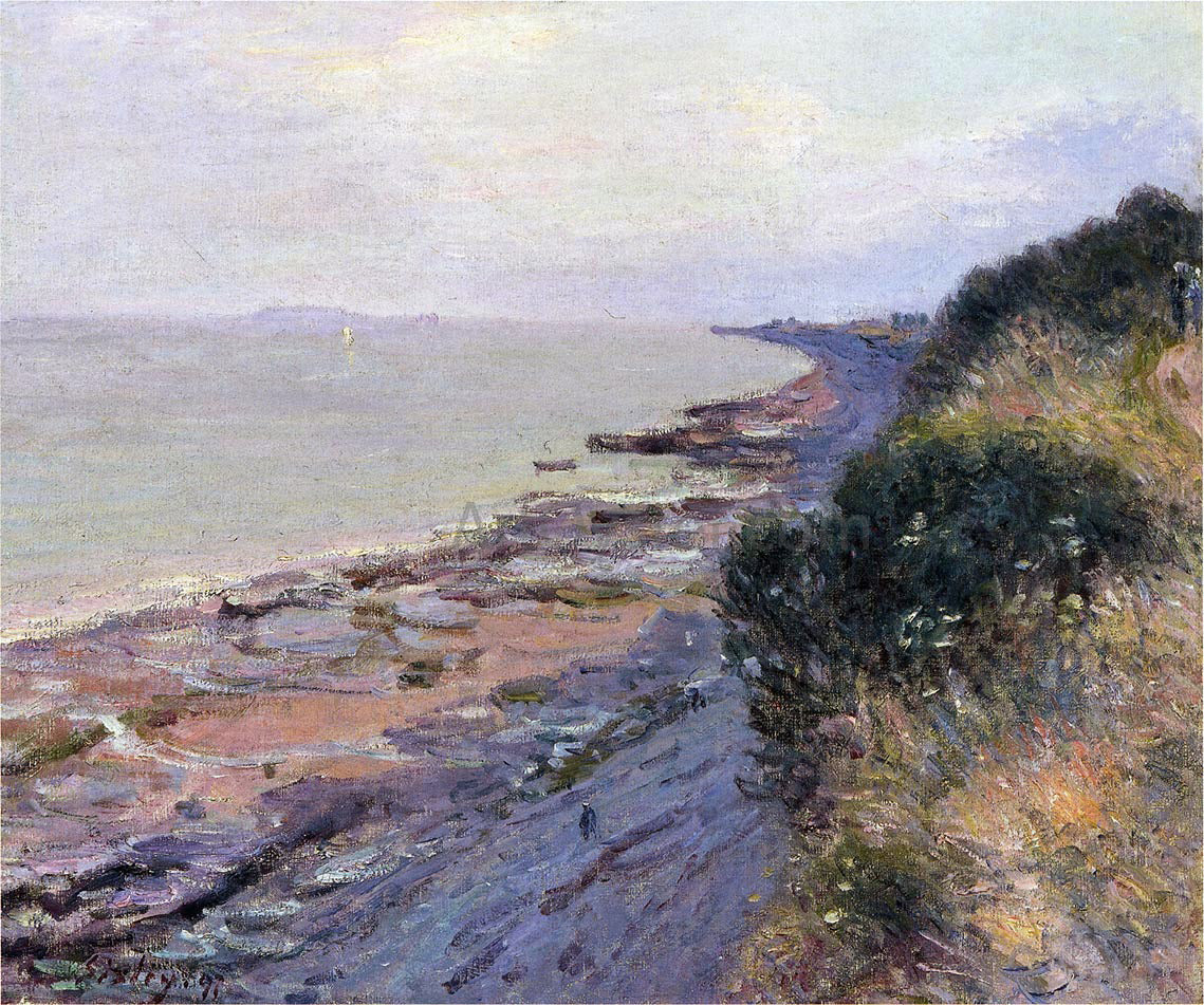 Alfred Sisley Cliffs at Penarth, Evening, Low Tide - Canvas Print