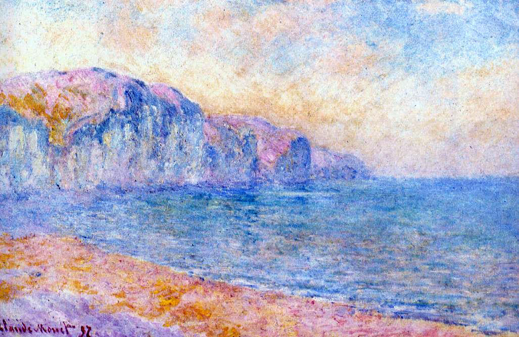 Claude Oscar Monet Cliffs at Pourville, Morning - Canvas Print