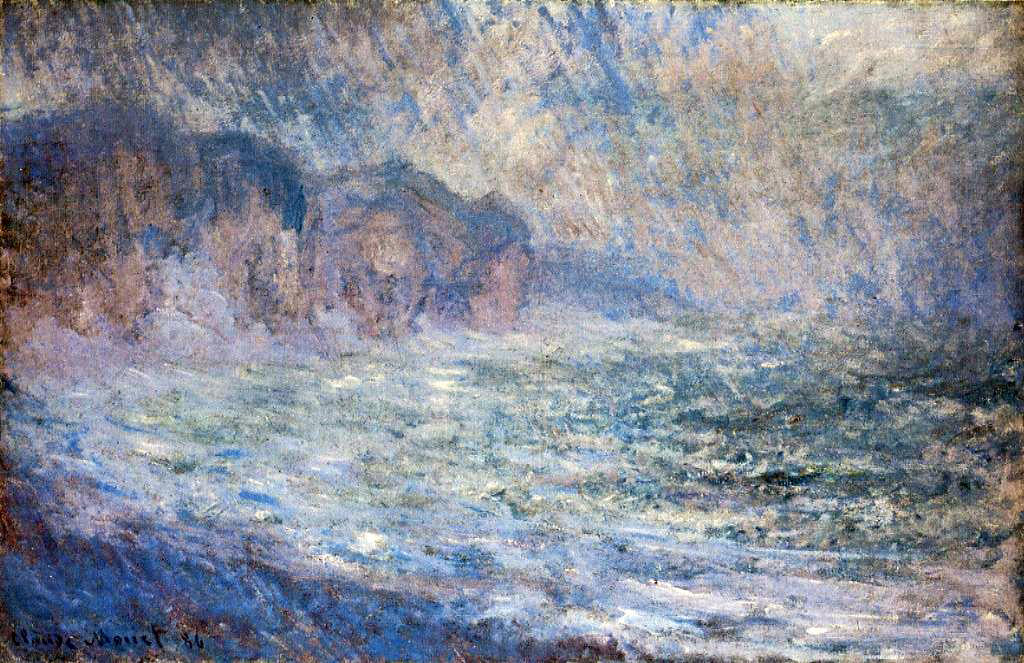 Claude Oscar Monet Cliffs at Pourville, Rain - Canvas Print