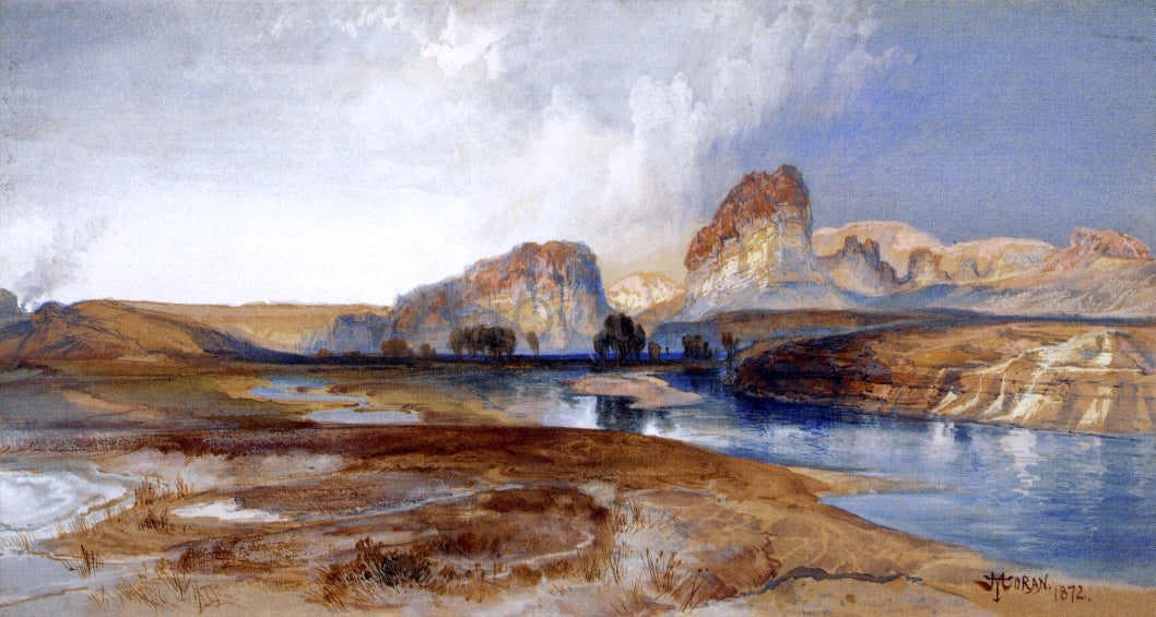 Thomas Moran Cliffs, Green River, Wyoming - Canvas Print
