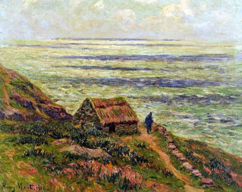 Henri Moret Cliffs of Jaboure - Canvas Print