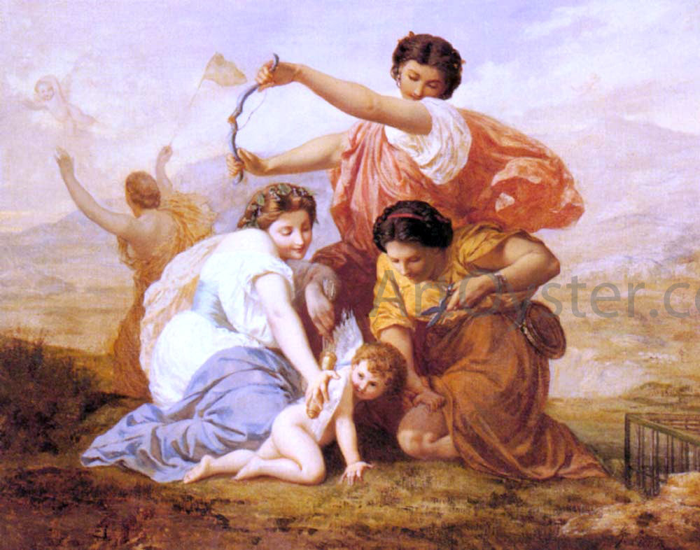 Henri Pierre Picou Clipping Cupid's Wings - Canvas Print