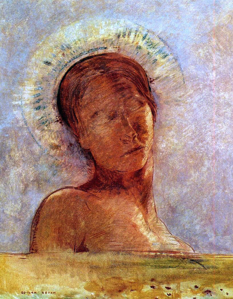 Odilon Redon Closed Eyes - Canvas Print