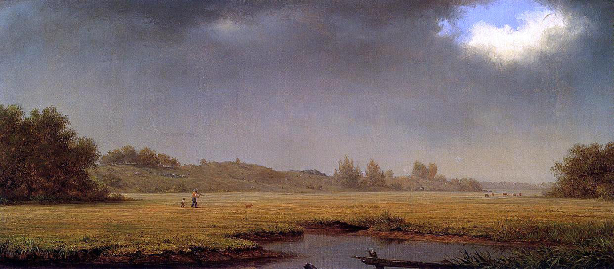 Martin Johnson Heade Cloudy Day, Rhode Island - Canvas Print