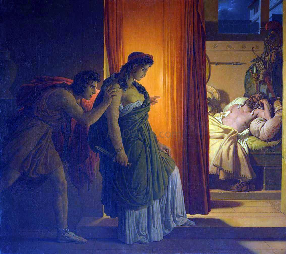Pierre-Narcisse Guerin Clytemnestra and Agamemnon - Canvas Print