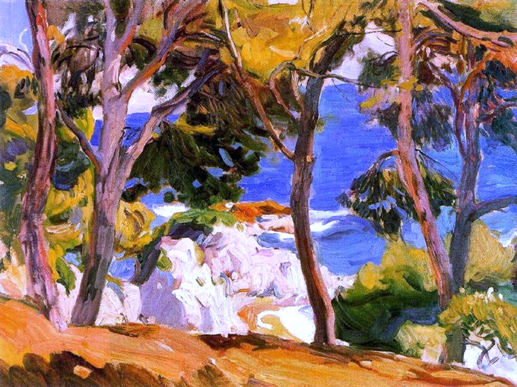 Joaquin Sorolla Y Bastida Coast at Santa Cristina - Canvas Print
