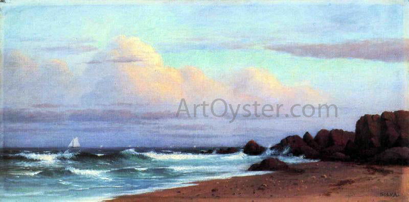 Francis A Silva Coast near Cape Ann - Canvas Print