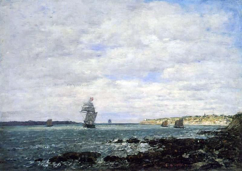 Eugene-Louis Boudin Coast of Brittany - Canvas Print