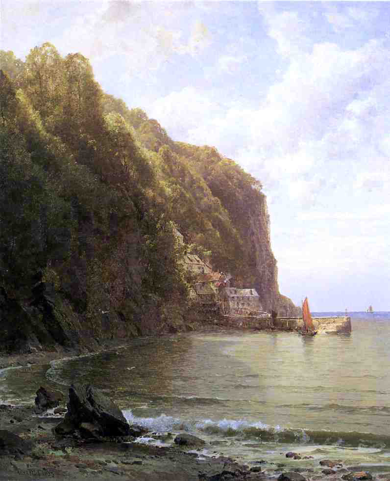 William Trost Richards Coast of Cornwall - Canvas Print