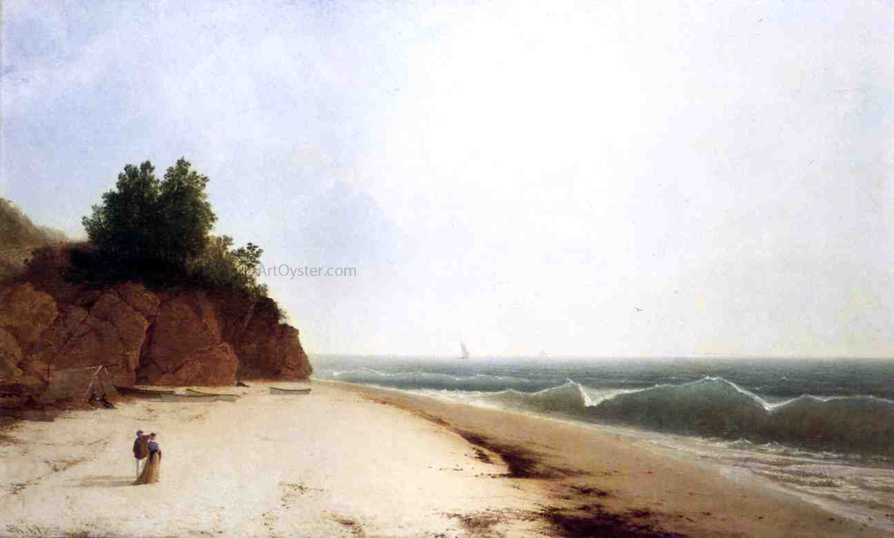 John Frederick Kensett Coast Scene with Figures - Canvas Print