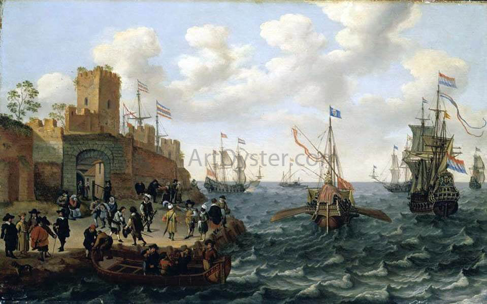 Isaac Willaerts Coastal Landscape - Canvas Print