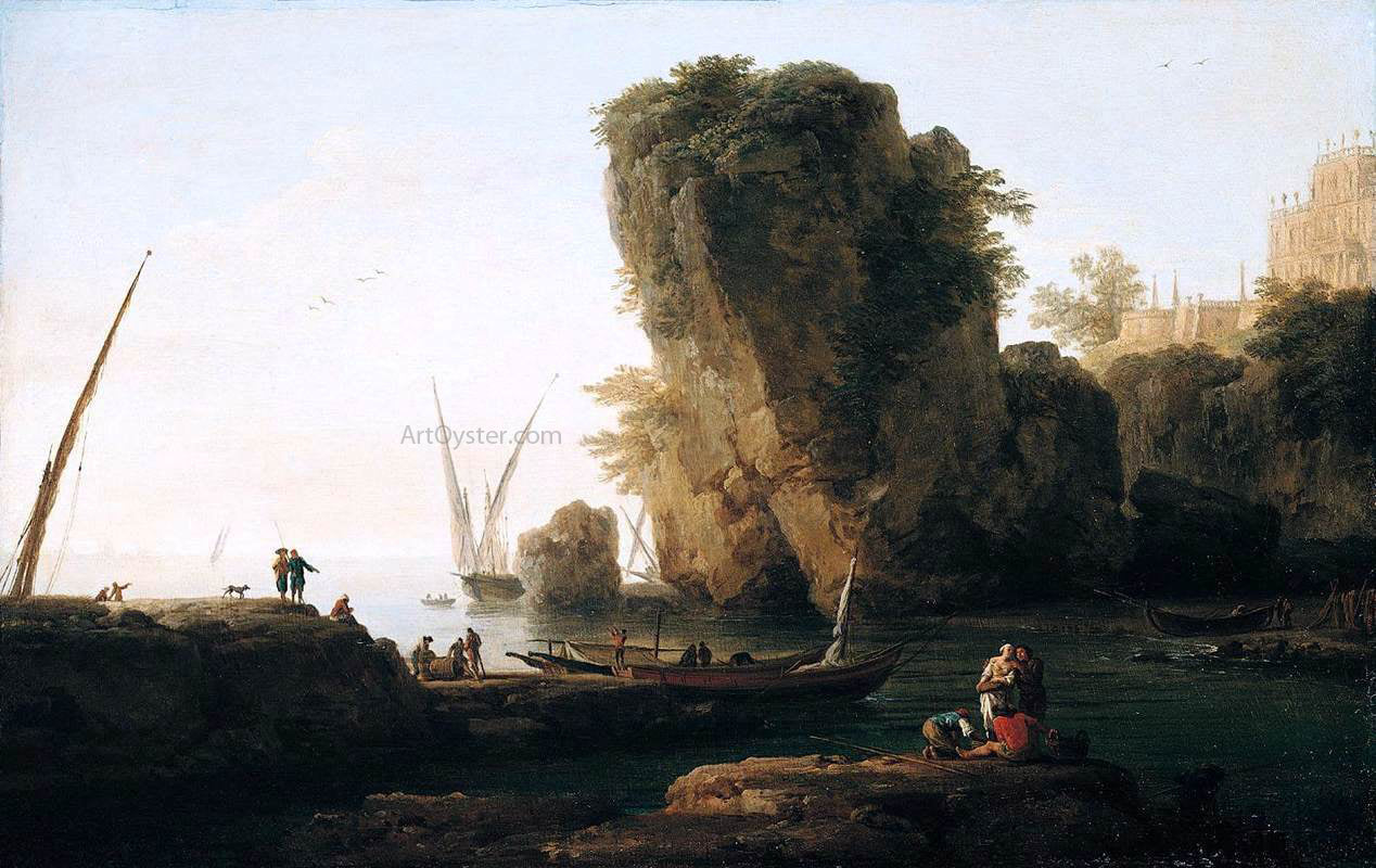 Claude-Joseph Vernet Coastal Landscape - Canvas Print