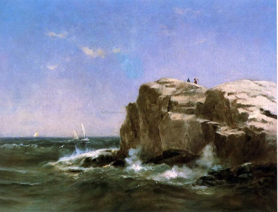 Warren W Sheppard Coastal Rocks - Canvas Print