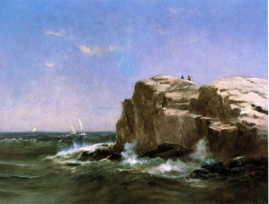 Warren W Sheppard Coastal Rocks - Canvas Print