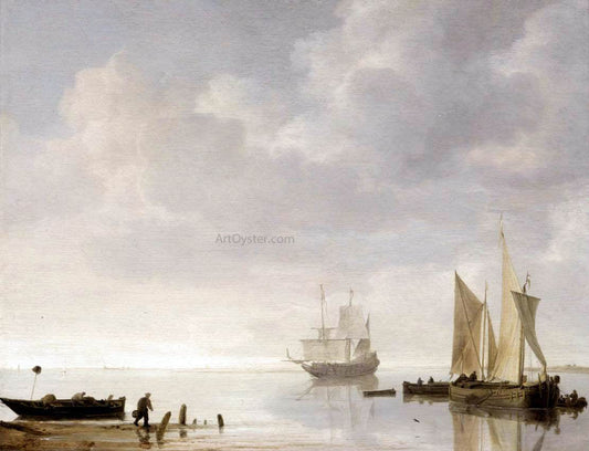 Simon De Vlieger Coastal Scene - Canvas Print