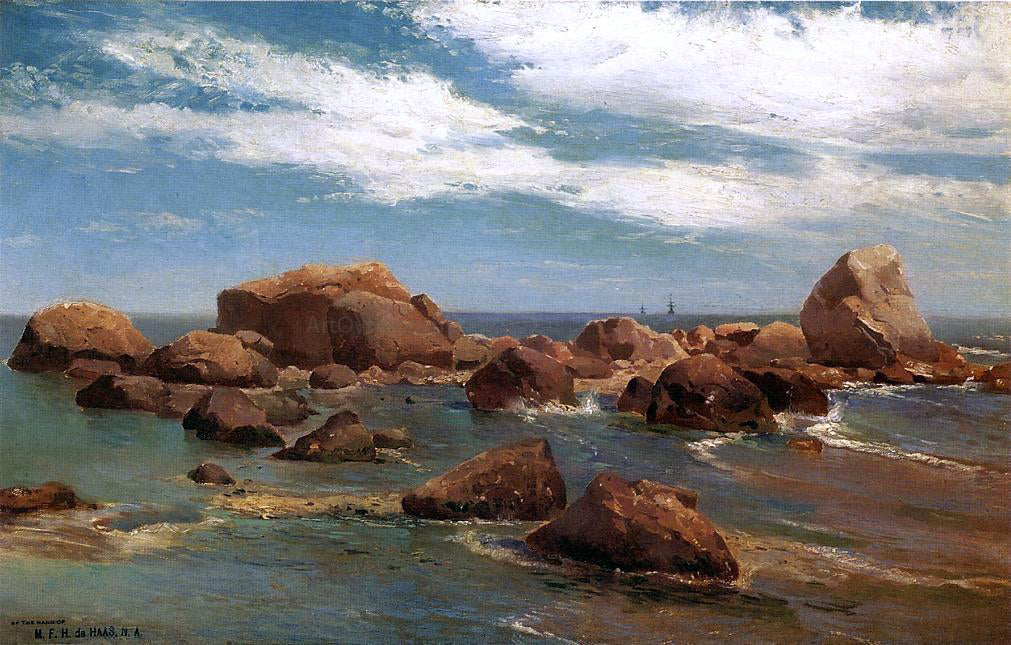 Mauritz F. H. De Haas Coastal Scene - Rocky Coast - Canvas Print