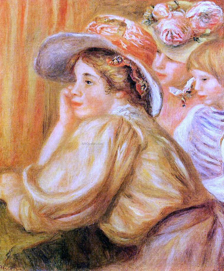 Pierre Auguste Renoir Coco and Two Servants - Canvas Print